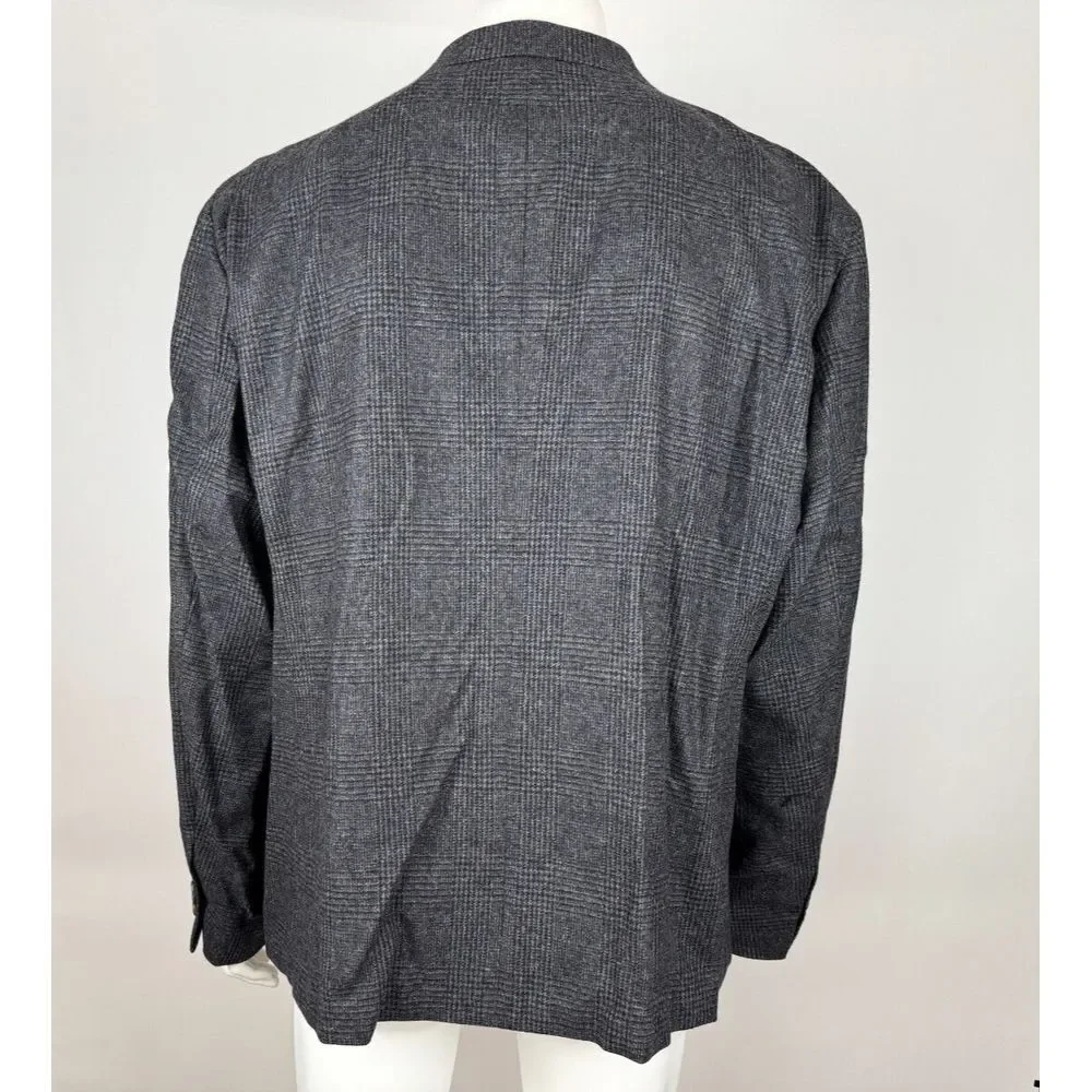 Proper Cloth Bedford Jacket Men 54/3XL? NWOT Gray Glen Plaid Unlined‎ Pockets